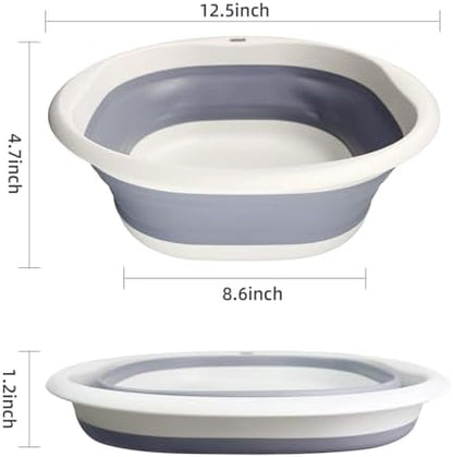 Folded space saving small pet bathtub showing compact storage design