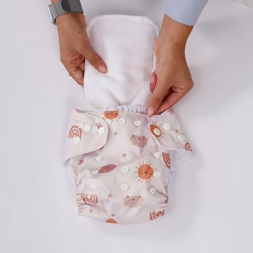 CoolaPeach one size baby diaper cover interior pocket design