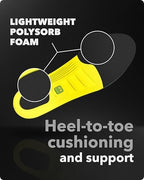 Spenco performance shoe inserts with SpenCore shock absorption for work boots.