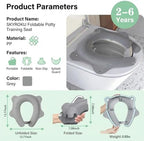 SKYROKU kids travel toilet seat splash guard feature close up view