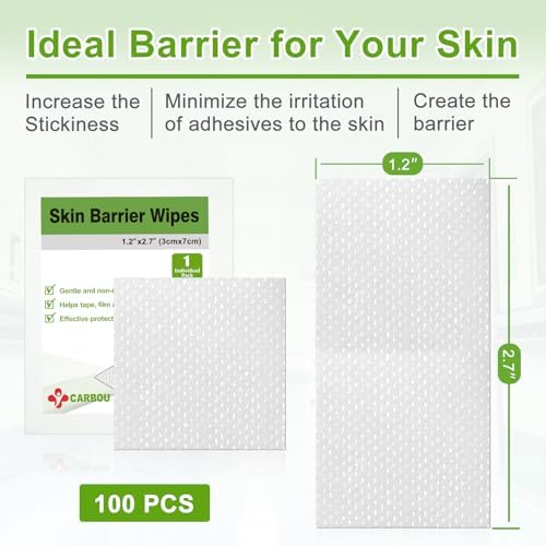 Individually wrapped Carbou skin prep wipes for ostomy care