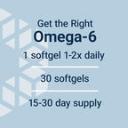 Life Extension omega 6 fatty acid supplement bottle side profile