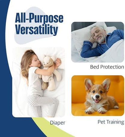Disposable underpads 50 count pack for adults and pets