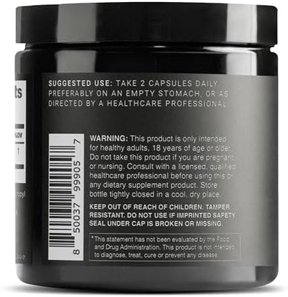 Side view of Toniiq Glutathione 240 capsule bottle