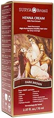 Surya Brasil plant based dark brown hair color cream tube