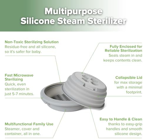 Top view of Haakaa silicone sterilizer sealing mechanism