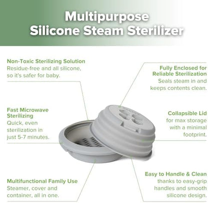 Top view of Haakaa silicone sterilizer sealing mechanism