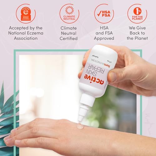Clear hydrogel application for minor cuts and sunburn treatment.