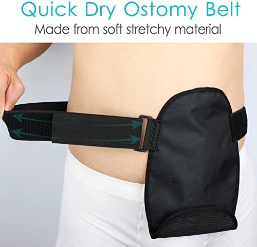 Waterproof Oxford fabric detail of SinaiSea ileostomy bag protector for showering.