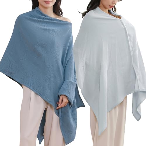 Tado Muslin 2-pack nursing cover folded as baby blanket