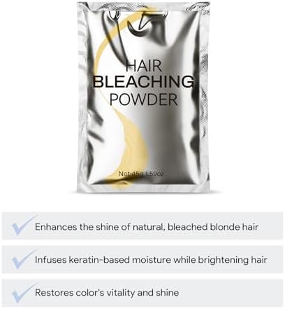 Professional grade hair decolorant powder for safe salon highlights at home