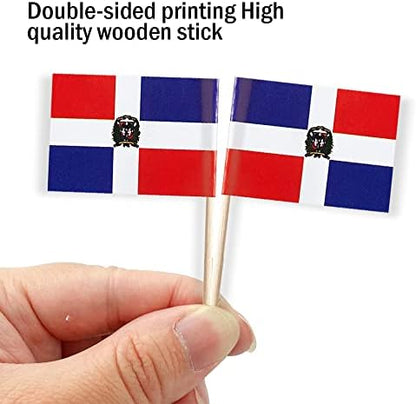 Patriotic flag toothpicks for cupcake decoration