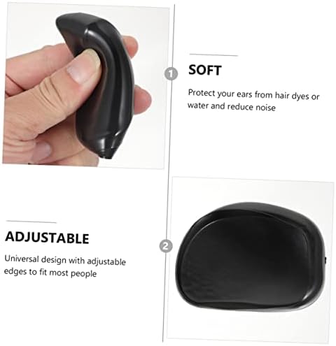 Reusable black hair coloring ear caps