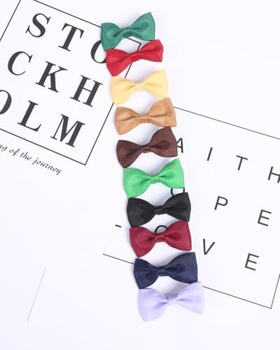 Full collection of 60 pet grooming bows in storage packaging