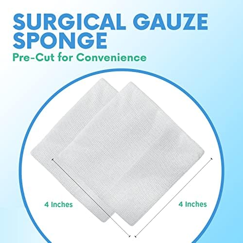 Healqu 4x4 12-ply non-sterile medical surgical sponges stacked neatly