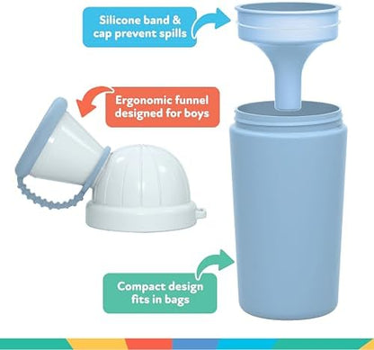 Compact Nuby travel urinal for easy transport