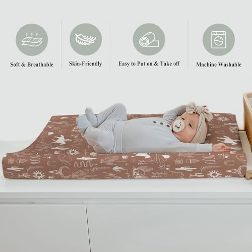 Folded ZoUbqchY changing pad cover showing premium material quality