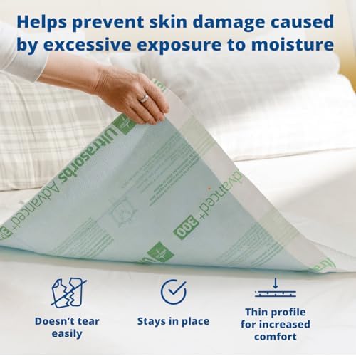 Breathable air permeable layer of the premium adult incontinence pad.