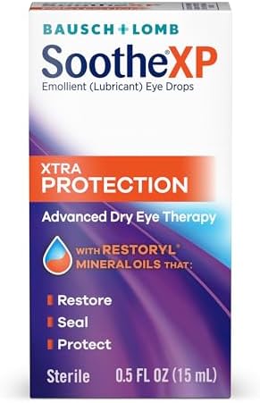 Bausch + Lomb lubricant eye drops for protection against tear loss.