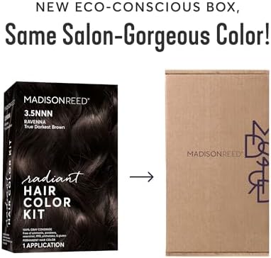 Madison Reed permanent hair dye contents showing color cream activator and applicator components