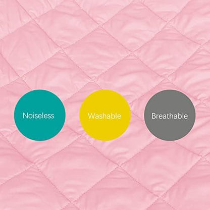 Three layer quilted padding structure of the pink toddler bed sheet