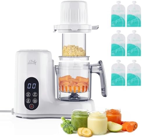 Chefhandy 5 in 1 baby puree maker steaming fresh vegetables