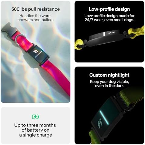 Fi Series 3 Plus premium pink pet tracker package contents