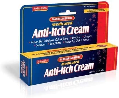 Natureplex anti itch medicated first aid cream for soothing minor skin irritations and sunburns