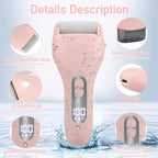 Hoxida rechargeable foot scrubber being used for dead skin removal