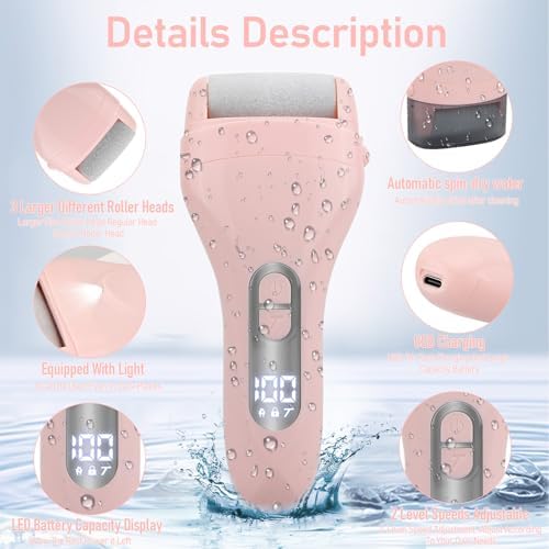Hoxida rechargeable foot scrubber being used for dead skin removal
