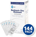 Back of Globe Bacitracin Ointment box displaying drug facts and usage instructions