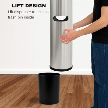 Side profile of Tazza budget gym wipe station