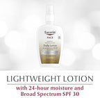 Eucerin SPF 30 face lotion non-comedogenic fragrance free for sensitive skin daily use