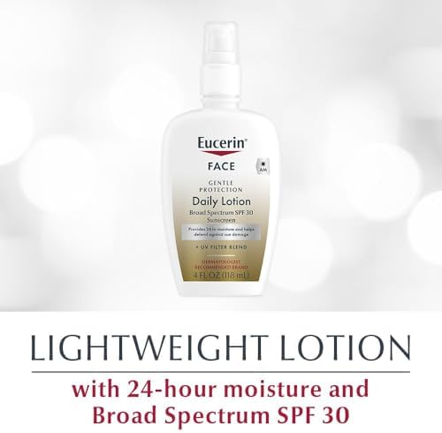 Eucerin SPF 30 face lotion non-comedogenic fragrance free for sensitive skin daily use