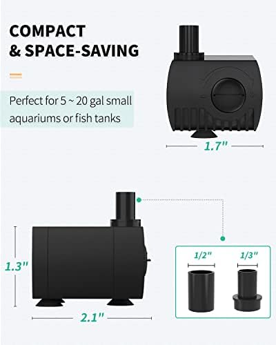Uniclife submersible water pump set up inside a small decorative fountain