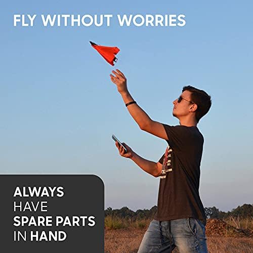 Side perspective of the durable plastic and metal alloy components included in the remote control airplane fix kit
