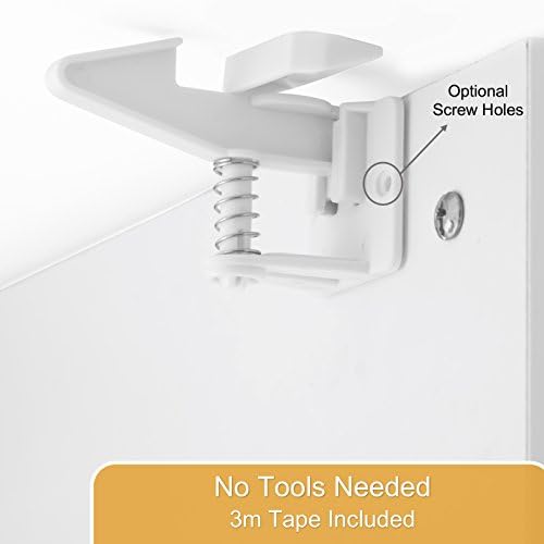Suniry cabinet safety locks installed inside kitchen cupboard