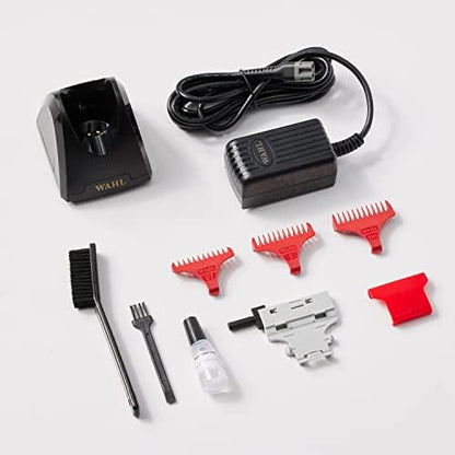 Back view of the Wahl Sterling Mag trimmer illustrating the power switch and charging indicator light