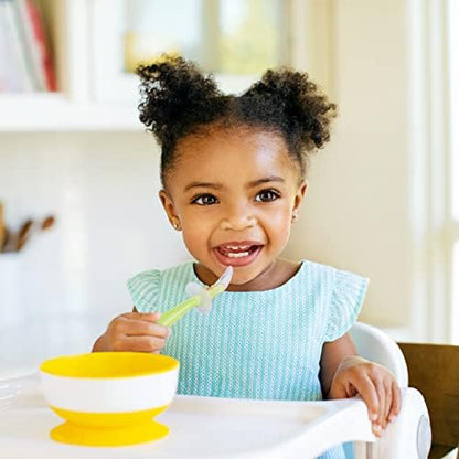 Four count packaging of baby led weaning spoons in retail presentation