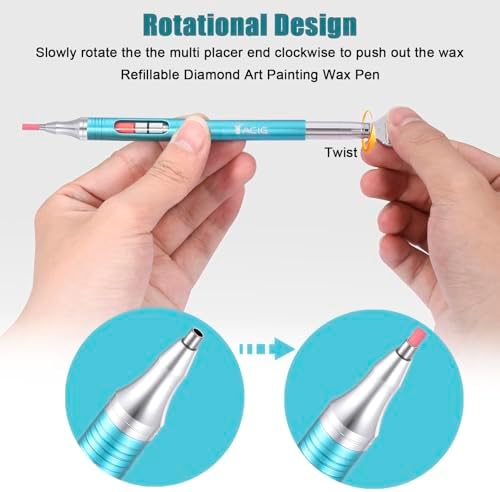 Blue Yacig rhinestone picker tool for 5D diamond art