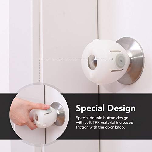 Package of six Eudemon baby safety door knob locks for home protection
