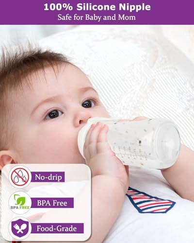 Six pack of clear silicone sippy cup nipples arranged neatly for baby feeding preparation