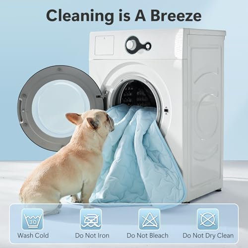 GASUR pet cooling mat laid out inside a standard travel pet crate.