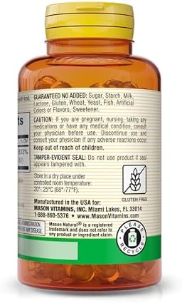 Mason Natural softgels supplement bottle side view