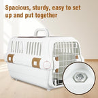 Triplehare durable polypropylene dog travel carrier with secure metal bolts