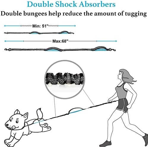 Iyoshop hands free dog leash waist belt adjustment