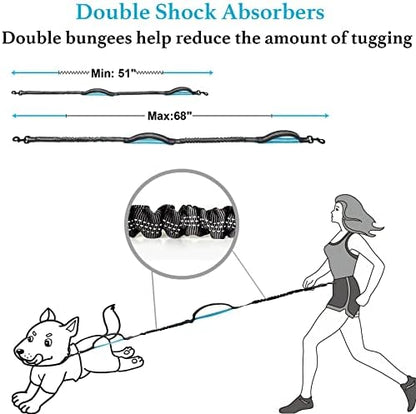 Iyoshop hands free dog leash waist belt adjustment