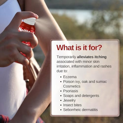 NeilMed 360 degree spray bottle showing multi-angle application for hard to reach areas.