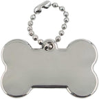 Uxcell customizable pet identity disc tag hanging on a pet collar
