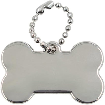 Uxcell customizable pet identity disc tag hanging on a pet collar